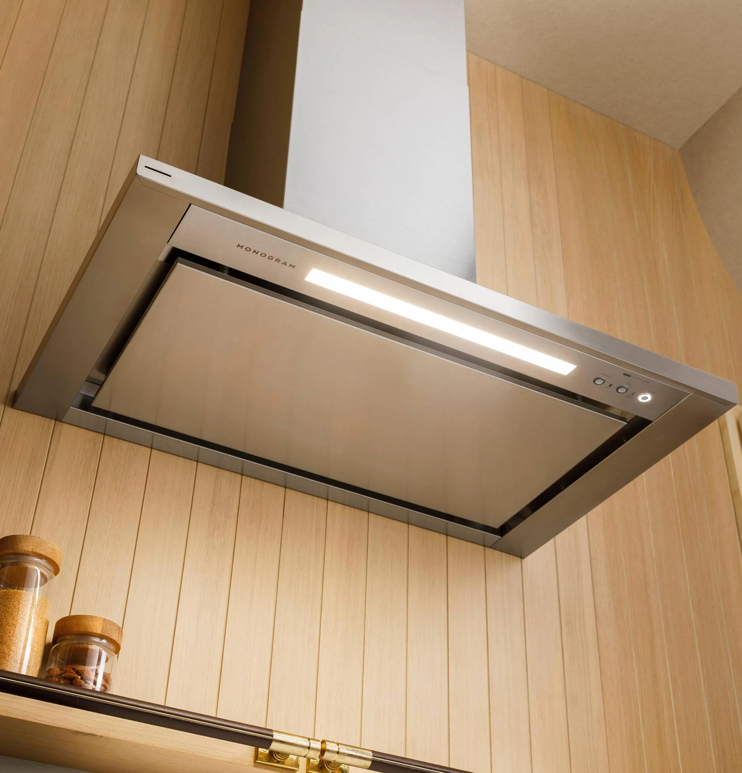 Monogram ZVIS481SRSS Monogram 48 Island Pyramid Chimney Vent Hood With Air Quality Sensors BLOWER SOLD SEPARATELY