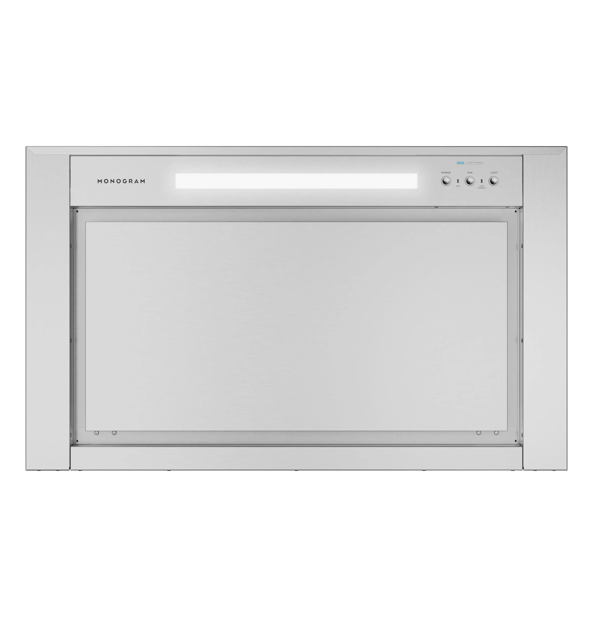 Monogram ZVWS361SRSS Monogram 36 Wall-Mounted Pyramid Chimney Vent Hood With Air Quality Sensors BLOWER SOLD SEPARATELY