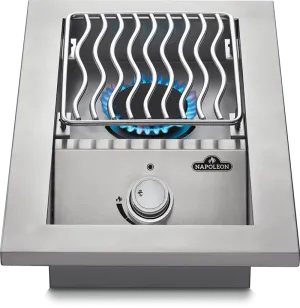 Napoleon Bbq BI10RTNSS Built-In 500 Series Single Range Top Burner With Stainless Steel Cover . Stainless Steel . Natural Gas