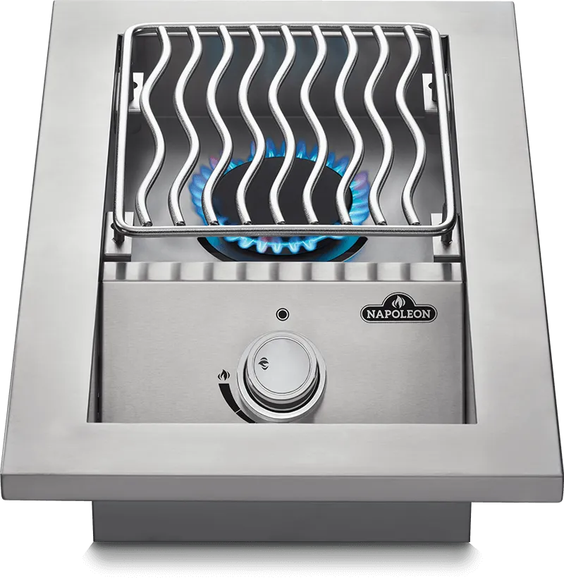Napoleon Bbq BI10RTPSS Built-In 500 Series Single Range Top Burner With Stainless Steel Cover . Stainless Steel . Propane