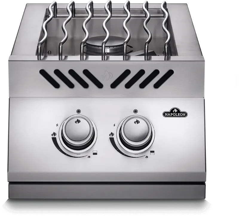 Napoleon Bbq BI12RTNSS Built-In 500 Series Inline Dual Range Top Burner With Stainless Steel Cover . Stainless Steel . Natural Gas