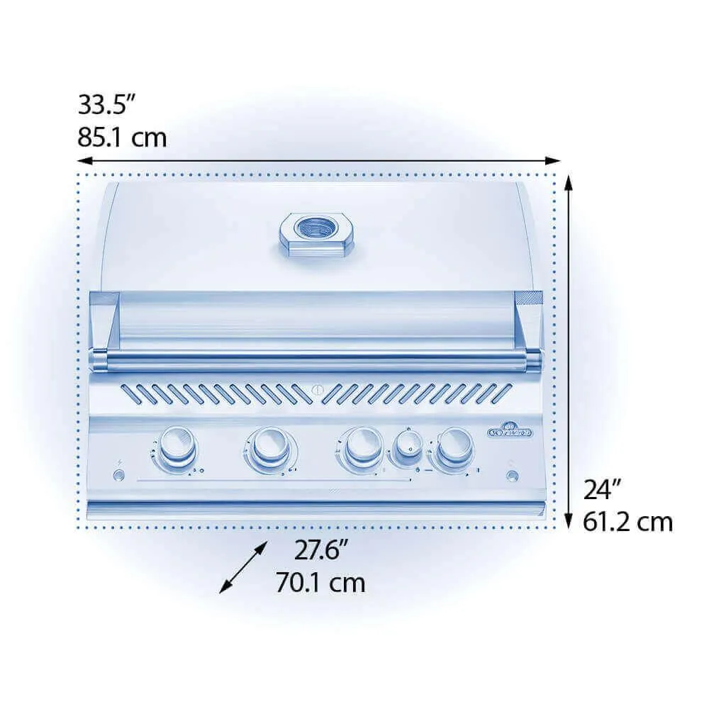 Napoleon Bbq BIG32RBPMK1 Built-In 700 Series 32 With Infrared Rear Burner . Propane. Matte/Matt Black