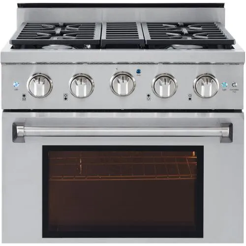 Nxr Ranges AK3001LP 30-In. Culinary Series Professional Style Lp Gas Range In Stainless Steel