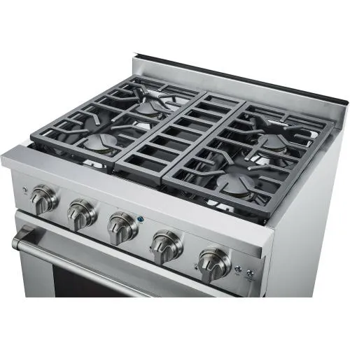 Nxr Ranges AK3001LP 30-In. Culinary Series Professional Style Lp Gas Range In Stainless Steel