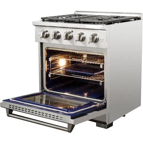 Nxr Ranges AKD3001 30-In. Culinary Series Professional Style Gas And Electric Dual Fuel Range. Stainless Steel