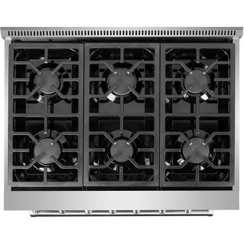 Nxr Ranges AKD3605 36-In. Culinary Series Professional Style Gas And Electric Dual Fuel Range. Stainless Steel