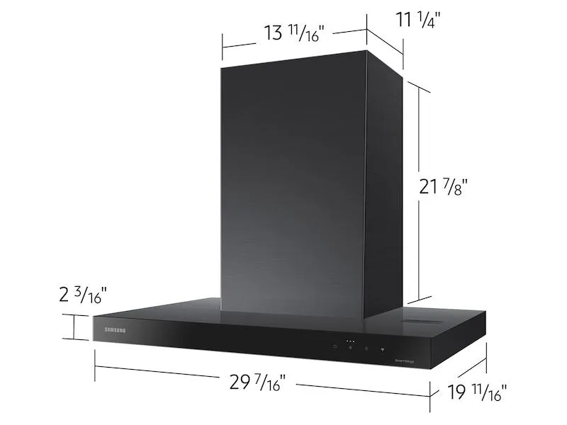 Samsung NK30CB600W33 30 Bespoke Smart Wall Mount Hood In Clean Deep Charcoal