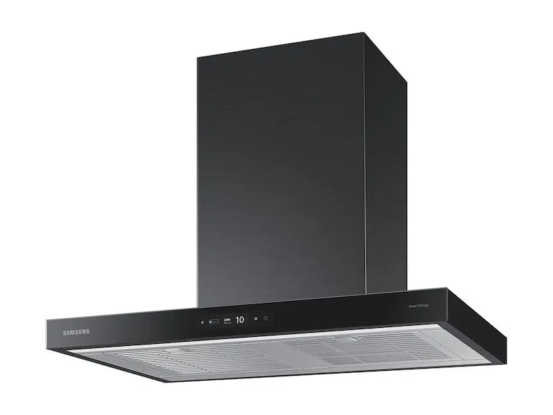 Samsung NK30CB700W33 30 Bespoke Smart Wall Mount Hood With Lcd Display In Clean Deep Charcoal