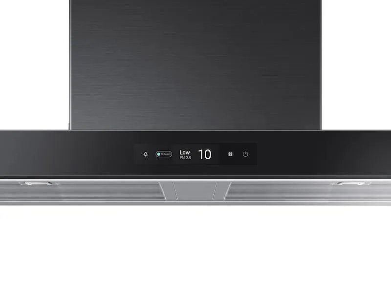 Samsung NK36CB700W33 36 Bespoke Smart Wall Mount Hood With Lcd Display In Clean Deep Charcoal