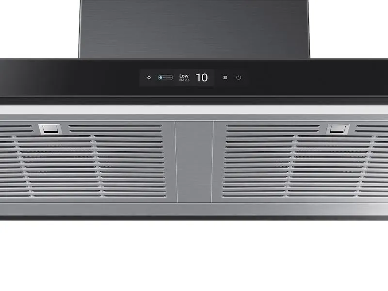 Samsung NK36CB700W33 36 Bespoke Smart Wall Mount Hood With Lcd Display In Clean Deep Charcoal