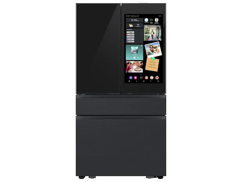 Samsung RF90F23AECEAA Bespoke 23 Cu. Ft. Counter Depth 4-Door French Door Refrigerator With Ai Family Hub&#8482;  Ai Vision Inside&#8482; In Charcoal Glass And Black/Charcoal