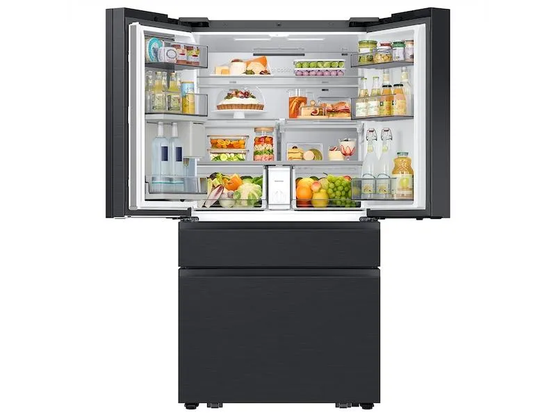Samsung RF90F23AECEAA Bespoke 23 Cu. Ft. Counter Depth 4-Door French Door Refrigerator With Ai Family Hub&#8482;  Ai Vision Inside&#8482; In Charcoal Glass And Black/Charcoal