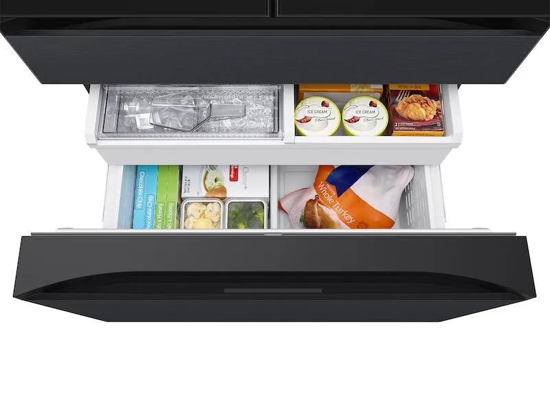 Samsung RF90F23AECEAA Bespoke 23 Cu. Ft. Counter Depth 4-Door French Door Refrigerator With Ai Family Hub&#8482;  Ai Vision Inside&#8482; In Charcoal Glass And Black/Charcoal