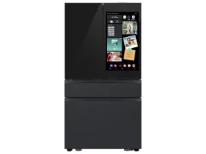 Samsung RF90F23AECEAA Bespoke 23 Cu. Ft. Counter Depth 4-Door French Door Refrigerator With Ai Family Hub&#8482;  Ai Vision Inside&#8482; In Charcoal Glass And Black/Charcoal