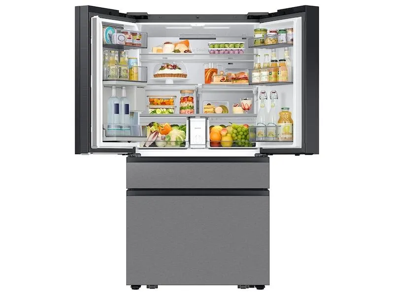 Samsung RF90F29AECR Bespoke 29 Cu. Ft. 4-Door French Door Refrigerator With Ai Family Hub&#8482;  & Ai Vision Inside&#8482; In Charcoal Glass And Stainless Steel