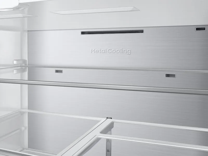 Samsung RF90F29AECR Bespoke 29 Cu. Ft. 4-Door French Door Refrigerator With Ai Family Hub&#8482;  & Ai Vision Inside&#8482; In Charcoal Glass And Stainless Steel