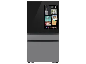Samsung RF90F29AECRAA Bespoke 29 Cu. Ft. 4-Door French Door Refrigerator With Ai Family Hub&#8482;  & Ai Vision Inside&#8482; In Charcoal Glass And Stainless Steel