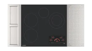 Sharp SCR2442FB 24 In. Drop-In Radiant Cooktop With Side Accessories