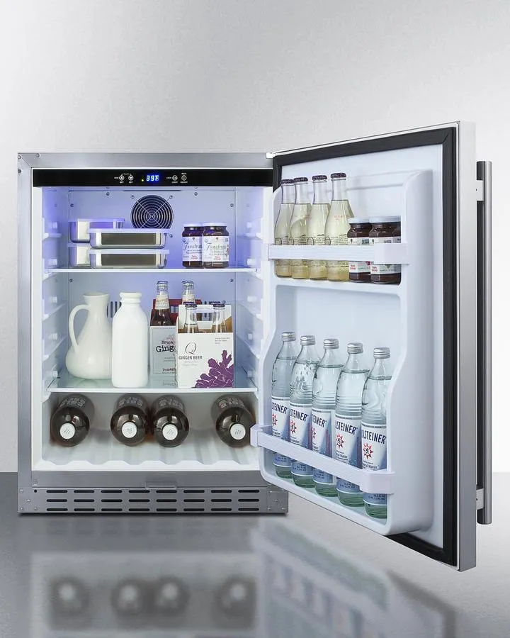 Summit AL55OSCSS 24 Built-In Outdoor Refrigerator. Ada Compliant