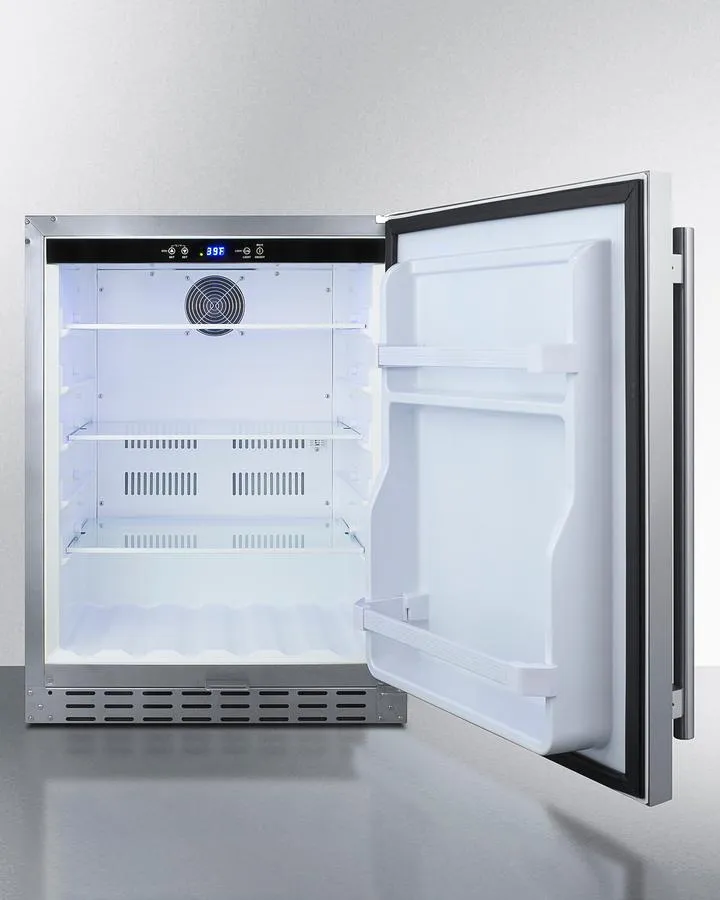 Summit AL55OSCSS 24 Built-In Outdoor Refrigerator. Ada Compliant