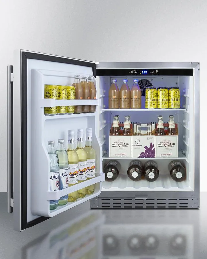 Summit AL55OSCSSLHD 24 Built-In Outdoor Refrigerator. Ada Compliant