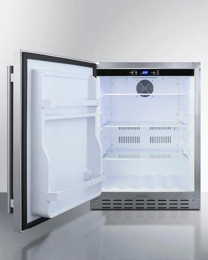 Summit AL55OSCSSLHD 24 Built-In Outdoor Refrigerator. Ada Compliant