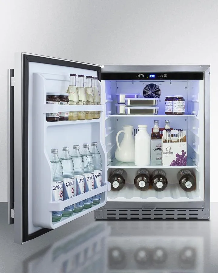 Summit AL55OSCSSLHD 24 Built-In Outdoor Refrigerator. Ada Compliant