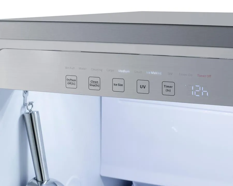 Summit BIM182OSADAIF 18 Wide Clear Outdoor Icemaker. Ada Compliant (Panel Not Included)