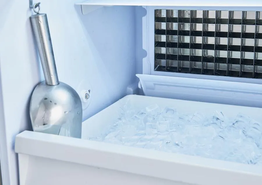 Summit BIM182OSADAIF 18 Wide Clear Outdoor Icemaker. Ada Compliant (Panel Not Included)