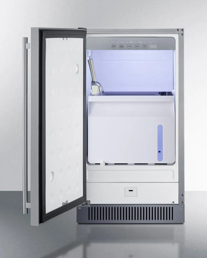 Summit BIM182OSADALHD 18 Wide Outdoor Clear Icemaker. Ada Compliant