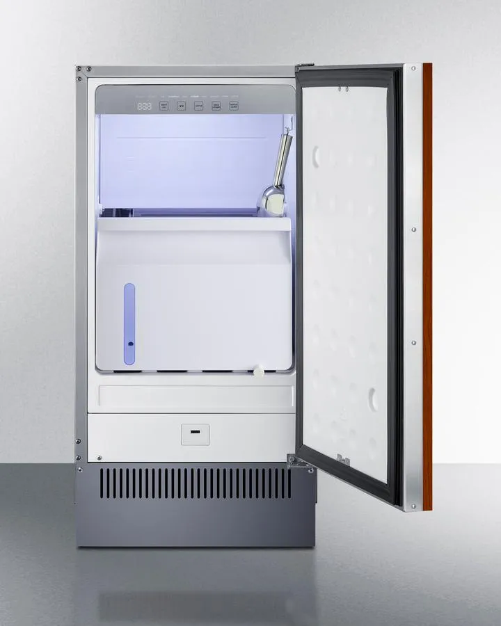 Summit BIM182OSIFLHD 18 Wide Clear Outdoor Icemaker (Panel Not Included)