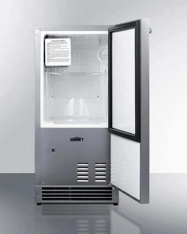 Summit BIM27OSADA 25 Lb. Drain-Free Outdoor Icemaker. Ada Compliant