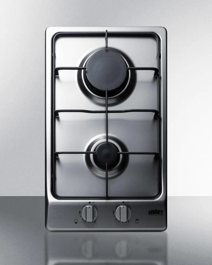 Summit C48GAS 48 Wide All-In-One Kitchenette With 2-Burner Gas Cooktop. Cycle Defrost Refrigerator-Freezer. Sink. And Storage Cabinet
