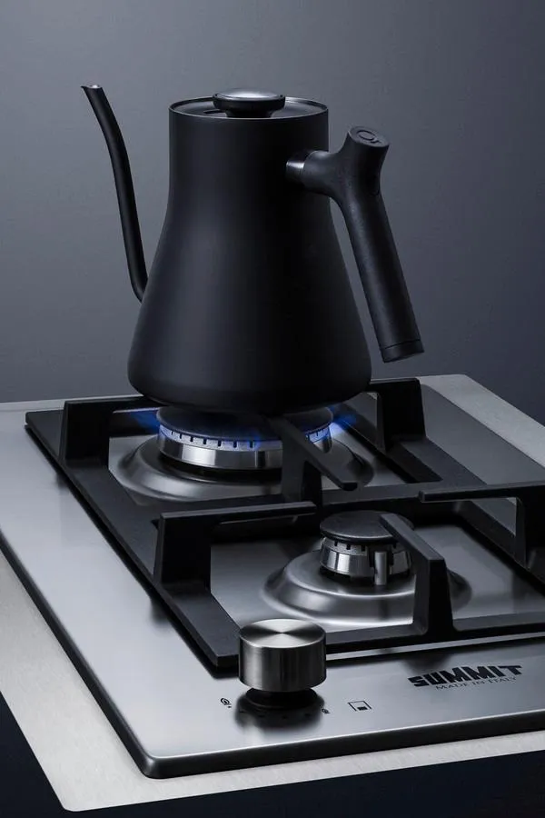 Summit GCJ2SSLPTK15 15 Wide 2-Burner Propane Gas Cooktop In Stainless Steel