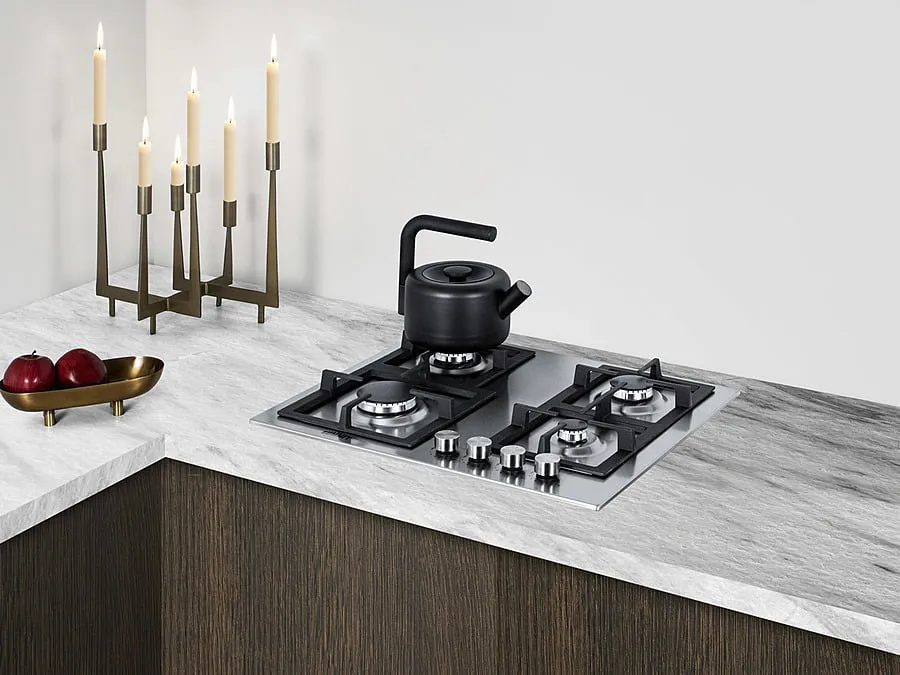 Summit GCJ4SS 24 Wide 4-Burner Gas Cooktop In Stainless Steel