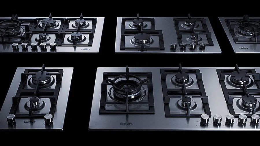 Summit GCJ4SS 24 Wide 4-Burner Gas Cooktop In Stainless Steel