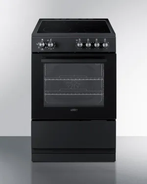 Summit REXT24BL 24 Wide Electric Smooth-Top Range