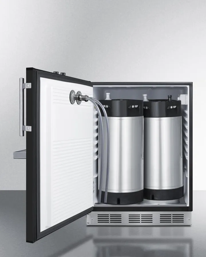 Summit SBC58BFRTPCFADALHD 24 Wide Front Tap Built-In Cold Brew Coffee Kegerator. Ada-Compliant