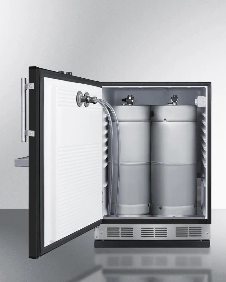 Summit SBC58BFRTPLHD 24 Wide Front Tap Built-In Beer Kegerator