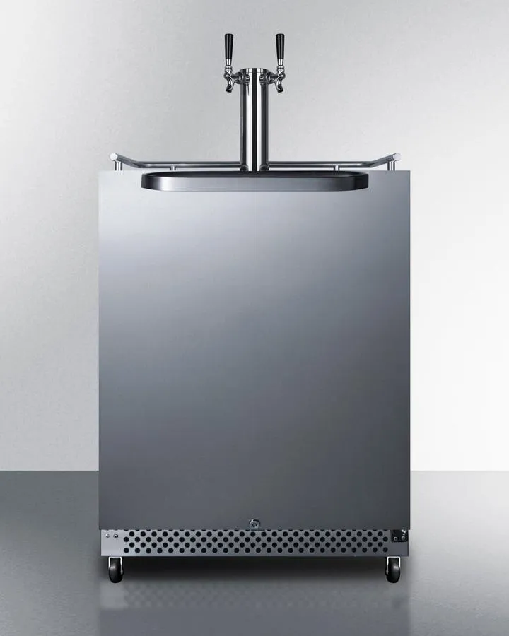 Summit SBC696OSWKDTWIN 24 Wide Built-In Outdoor Wine Kegerator