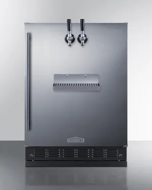 Summit SBC7BRSFRTP 24 Wide Front Tap Built-In Beer Kegerator