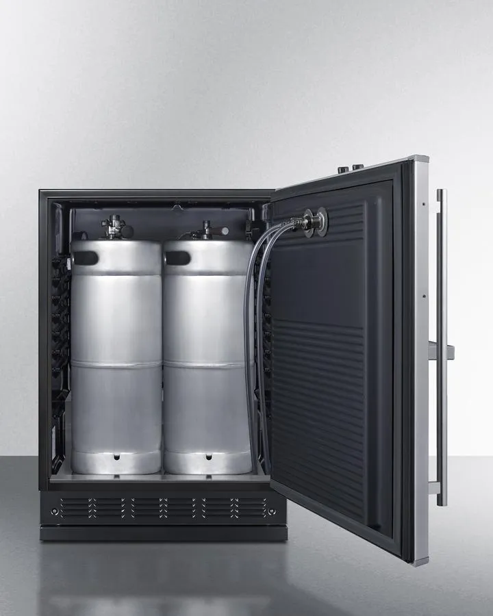 Summit SBC7BRSFRTP 24 Wide Front Tap Built-In Beer Kegerator