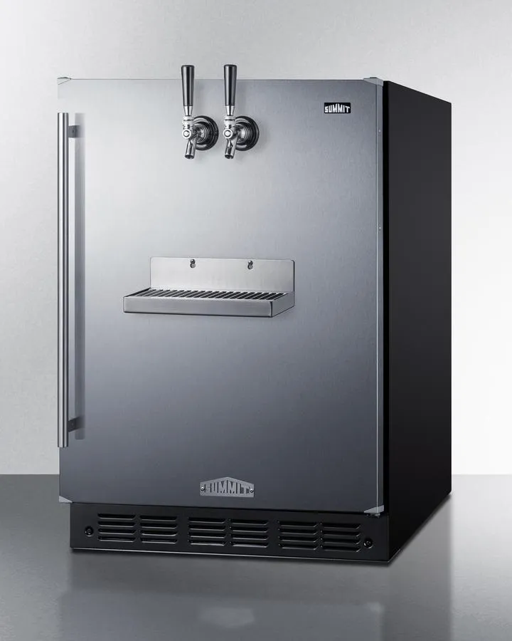 Summit SBC7BRSFRTPCFADA 24 Wide Front Tap Built-In Cold Brew Coffee Kegerator. Ada-Compliant