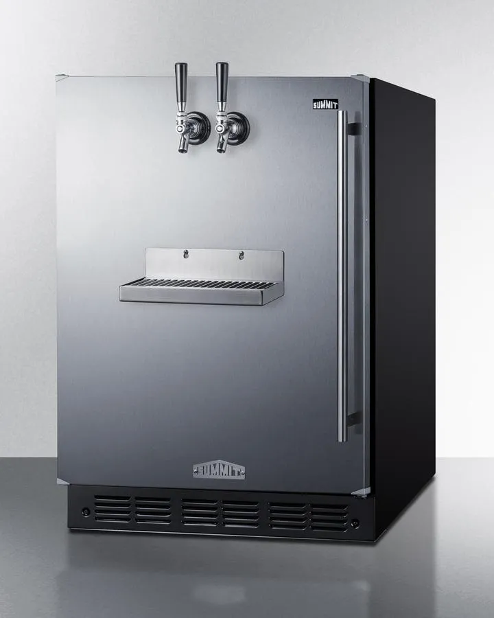Summit SBC7BRSFRTPCFADALHD 24 Wide Front Tap Built-In Cold Brew Coffee Kegerator. Ada-Compliant