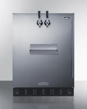 Summit SBC7BRSFRTPCFADALHD 24 Wide Front Tap Built-In Cold Brew Coffee Kegerator. Ada-Compliant