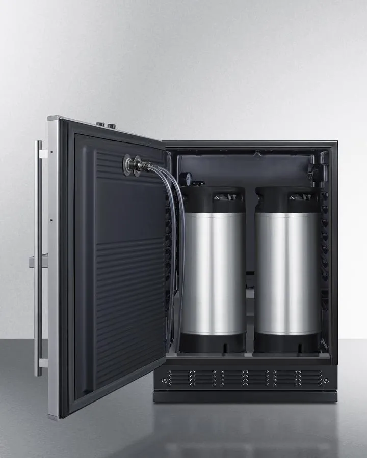 Summit SBC7BRSFRTPCFLHD 24 Wide Front Tap Built-In Cold Brew Coffee Kegerator