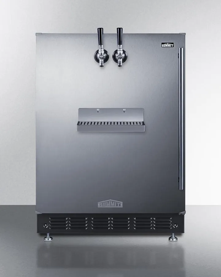 Summit SBC7BRSFRTPCFLHD 24 Wide Front Tap Built-In Cold Brew Coffee Kegerator