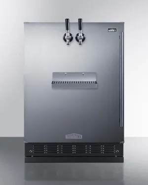 Summit SBC7BRSFRTPCFLHD 24 Wide Front Tap Built-In Cold Brew Coffee Kegerator