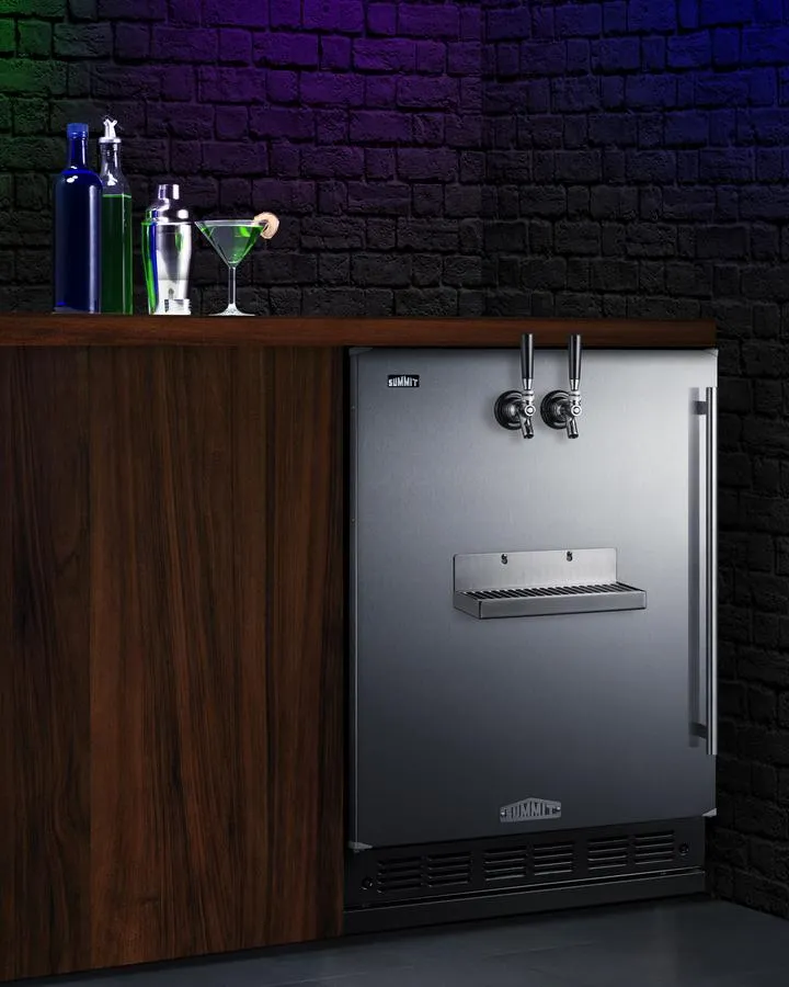 Summit SBC7BRSFRTPCFLHD 24 Wide Front Tap Built-In Cold Brew Coffee Kegerator