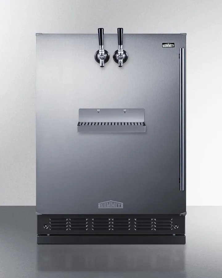 Summit SBC7BRSFRTPCFLHD 24 Wide Front Tap Built-In Cold Brew Coffee Kegerator